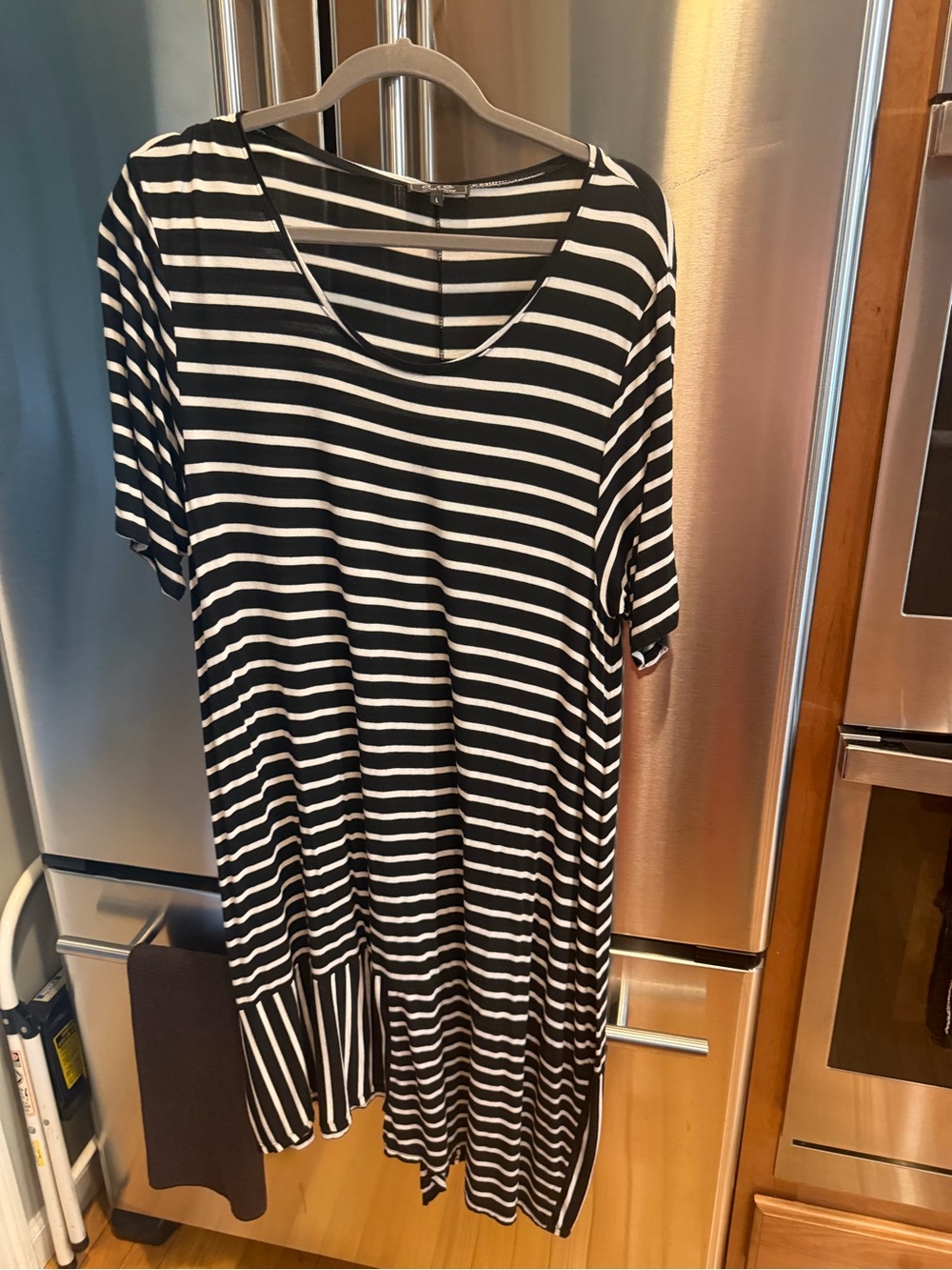 Black and White Striped Women’s Dress